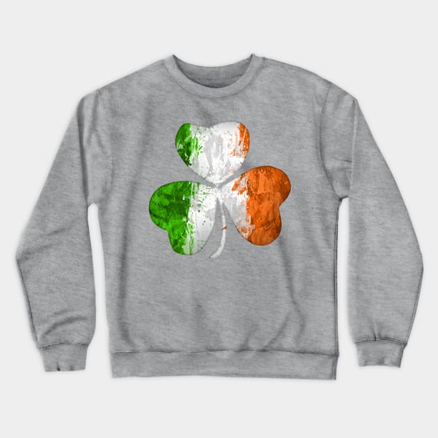 Irish Shamrock Grunge Crewneck Sweatshirt by GAz